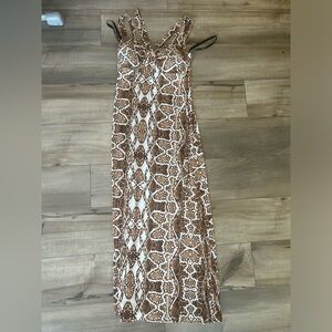 Bisou Bisou Maxi Dress Snakeprint size 6